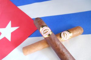 Cigars on flag